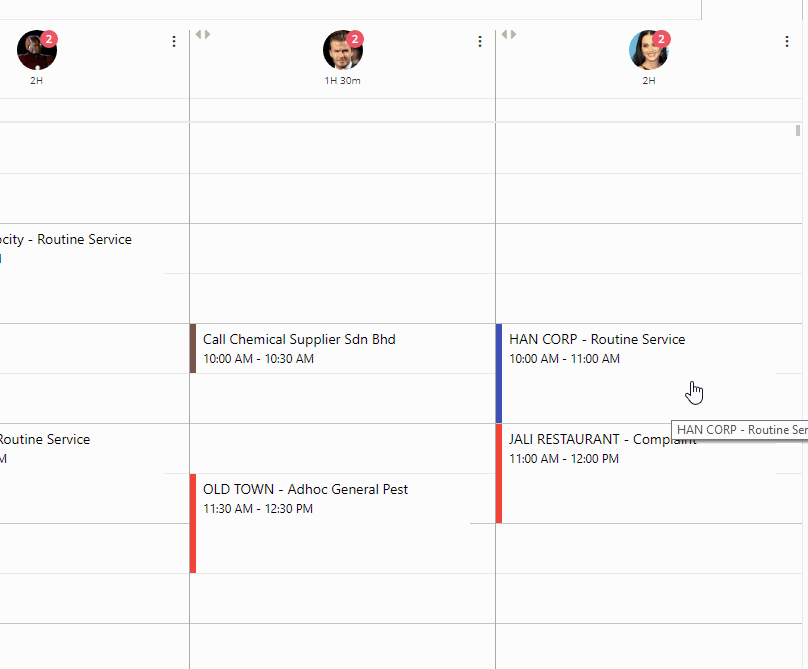 M4 drag and drop schedule